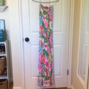 Lilly Pulitzer strapless maxi dress